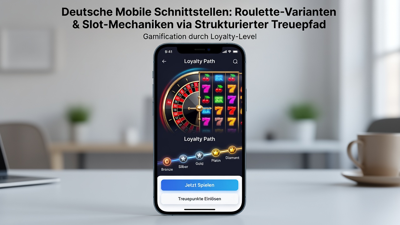 Loyalty-Pfad-Diagramm in einer deutschen mobilen App mit Roulette- und Slot-Integration